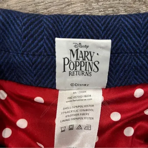 Her Universe Mary Poppins Returns Trench Coat Size 2 (2X) - add your own Belt - Picture 9 of 9